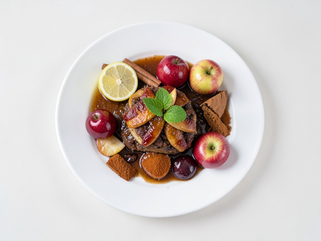 Warmes Apfel-Cognac-Getränk