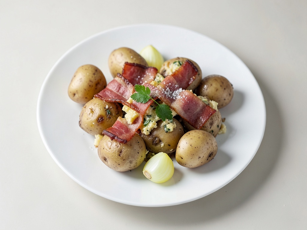 Gratin di patate croccante con pancetta