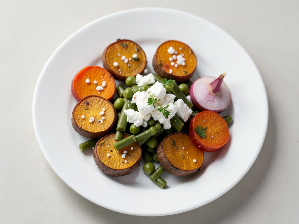Patate dolci fritte con feta
