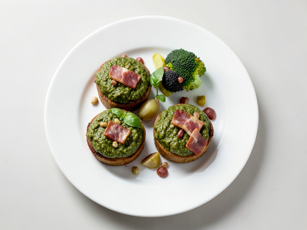 Brokkoli-Muffins mit Basilikum-Pesto