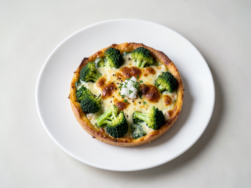 Quiche croccante al broccoli con pasta al quark