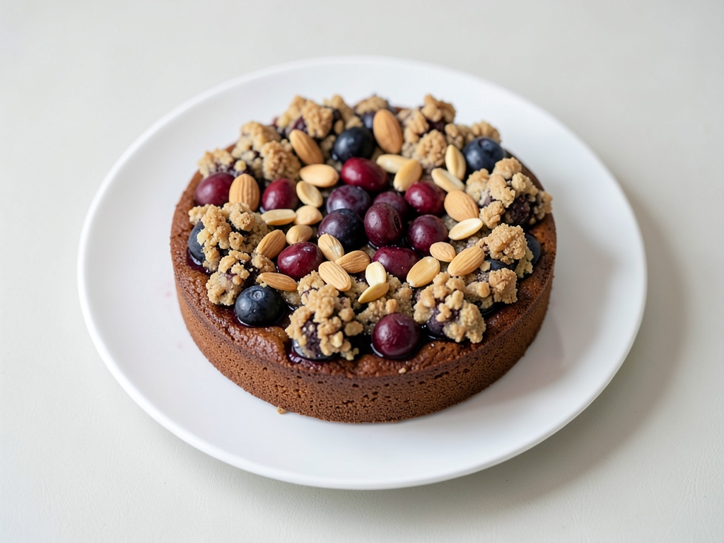 Torta ai lamponi neri con crosta sbriciolata