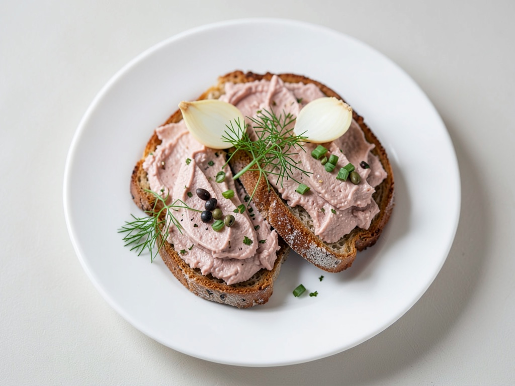 Pan con crema de salmón