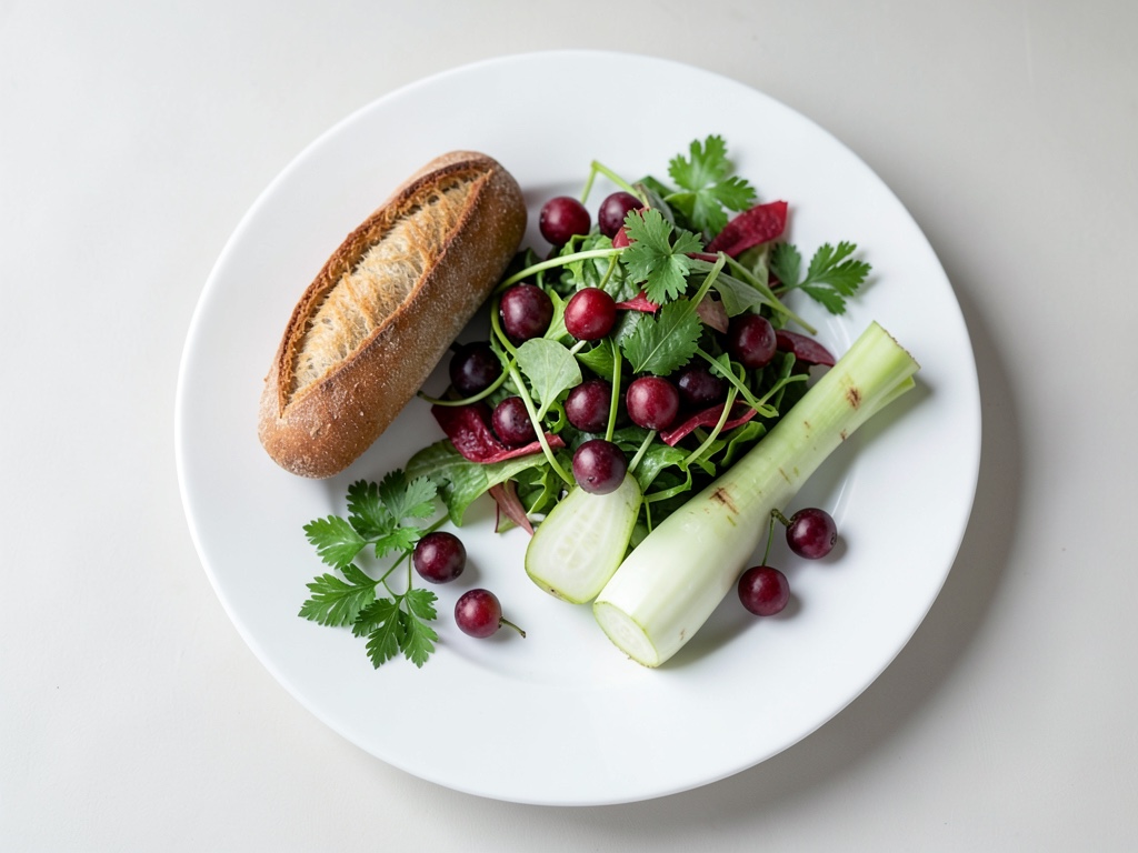 Insalata di pane croccante con lamponi