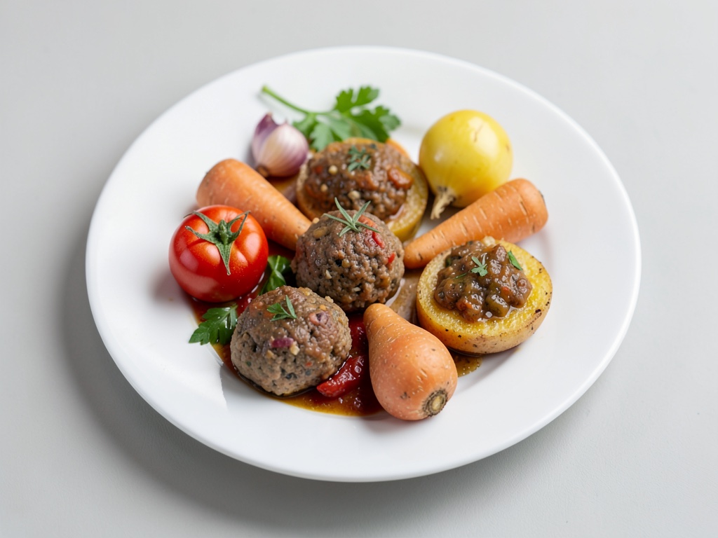Polpette di carne e verdura in tasche di pita
