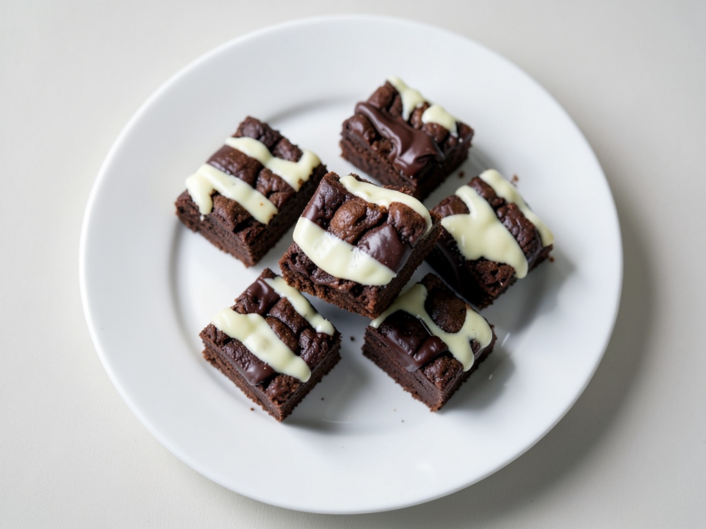 Brownies con cioccolato bianco e fondente