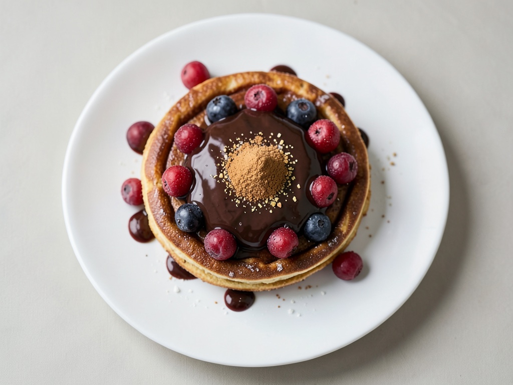 Bubble-Waffel mit Schokolade und Erdbeeren