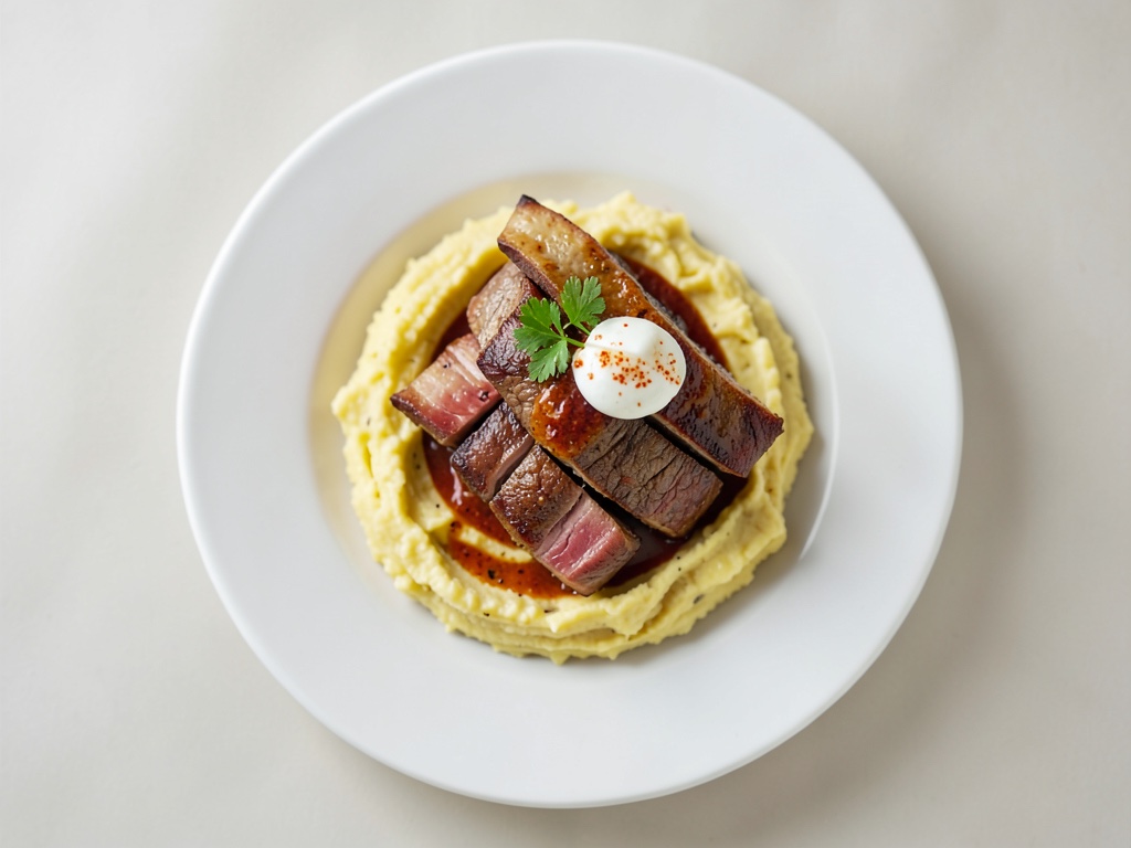 Bowl di maiale Bulgogi con purè cremoso di patate dolci