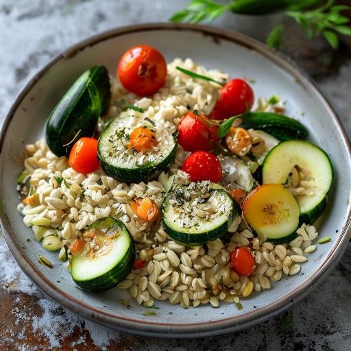 Légumes rôtis au boulgour avec amandes croustillantes