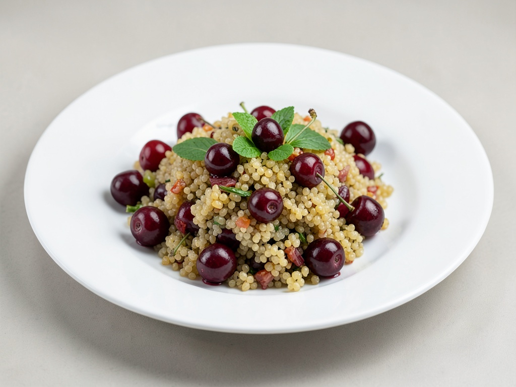 Ensalada de bulgur con cerezas