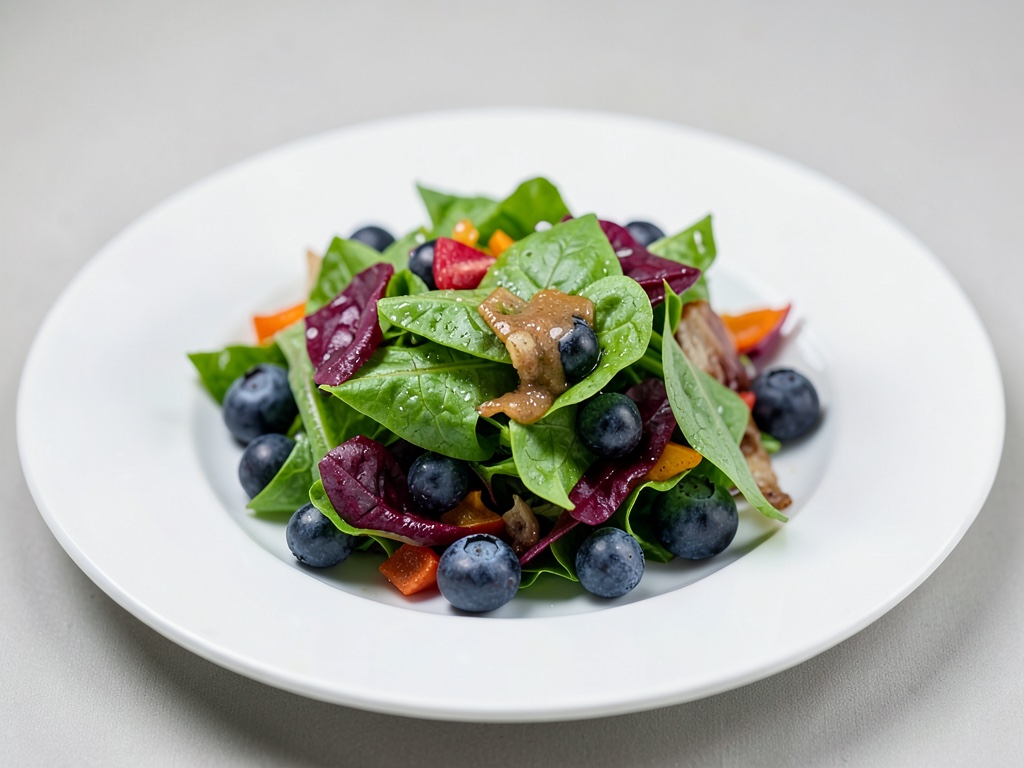 Insalata mista colorata con mirtilli