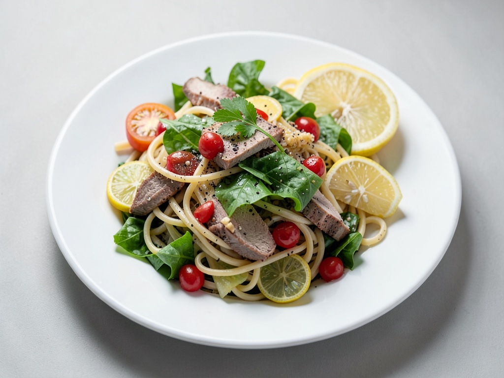 Insalata colorata con mini-pasta greca