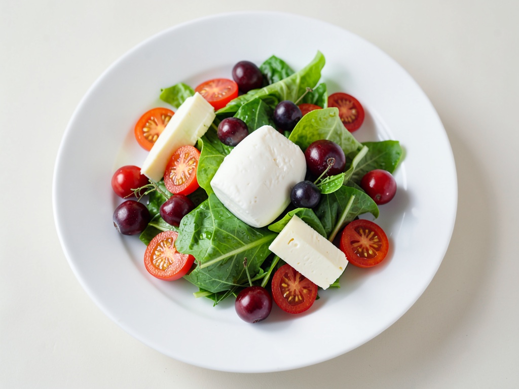 Insalata di pomodori colorati con fragole