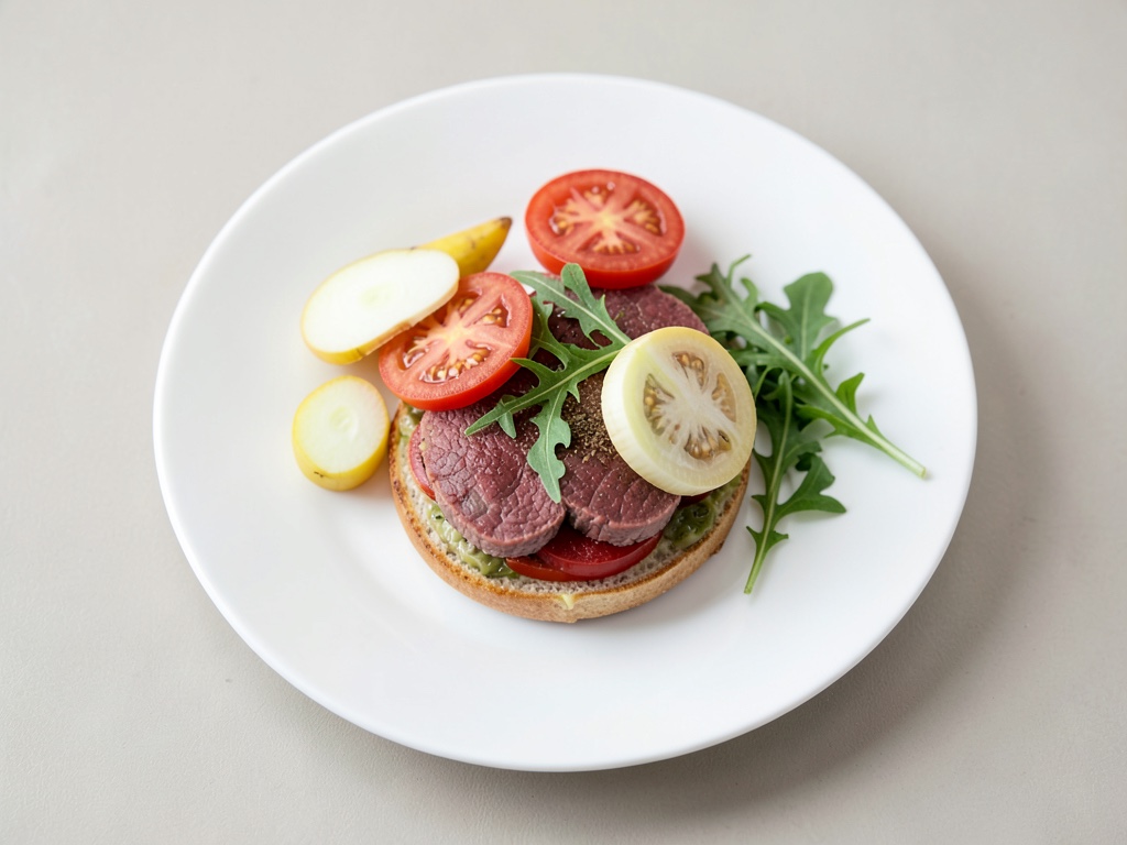 Burger con pomodoro e cipolla