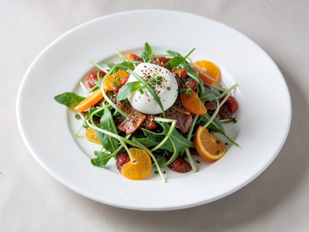 Insalata fresca di finocchio e agrumi con Burrata