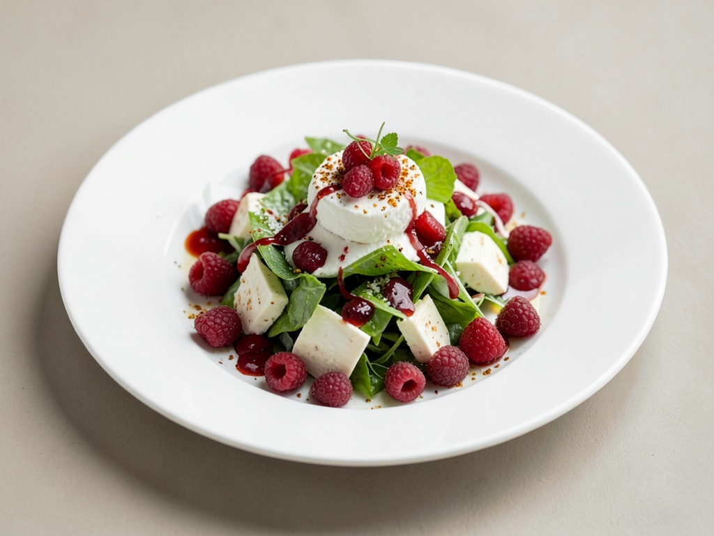 Insalata di Burrata con Lamponi