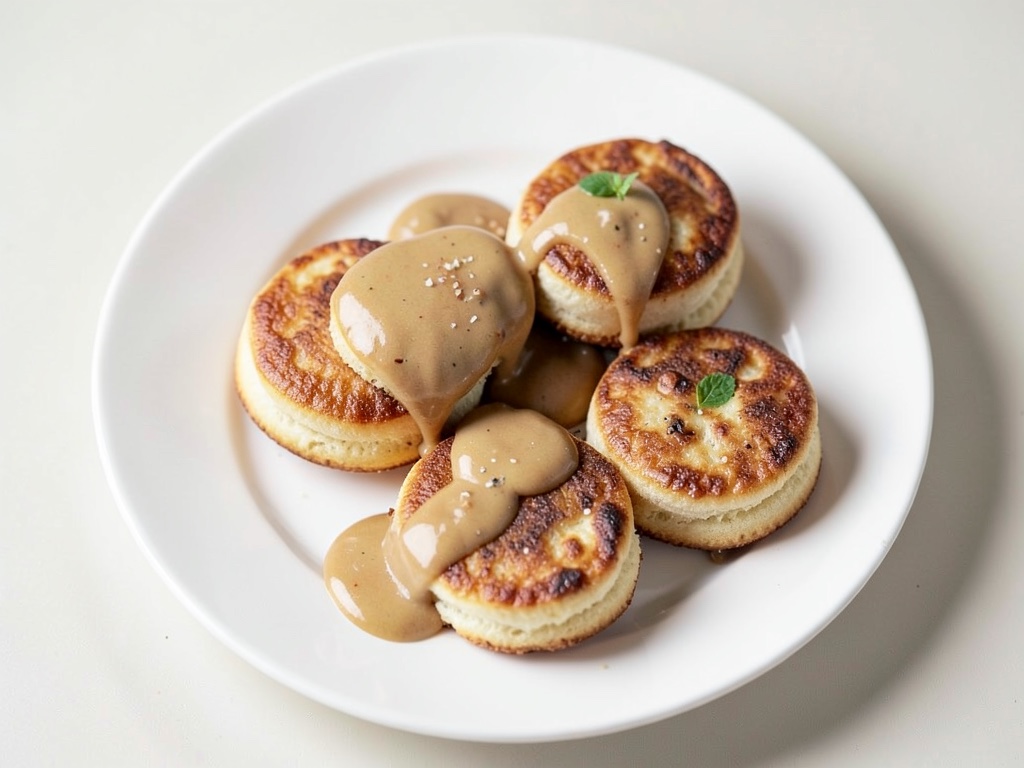Cialde al latticello con salsa al caramello al burro e lime