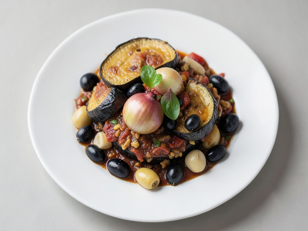 Caponata croustillante aux aubergines
