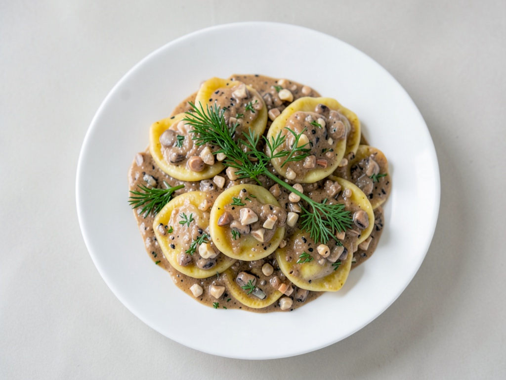 Cappelletti con salsa ai funghi selvatici
