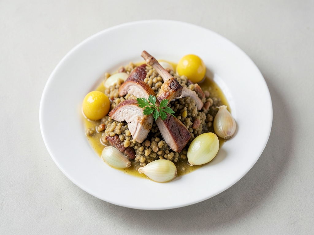 Cassoulet con cosce di pollo