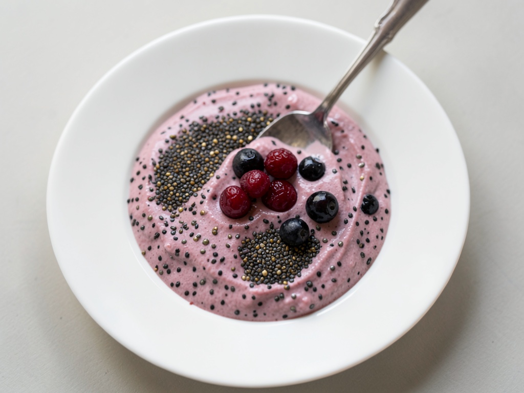 Chia-Pudding mit Heidelbeeren