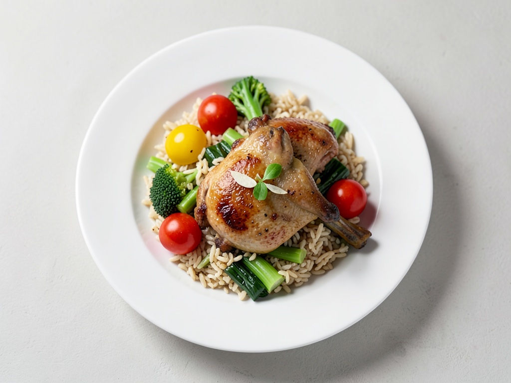 Pollo con cavolo cinese e riso in padella