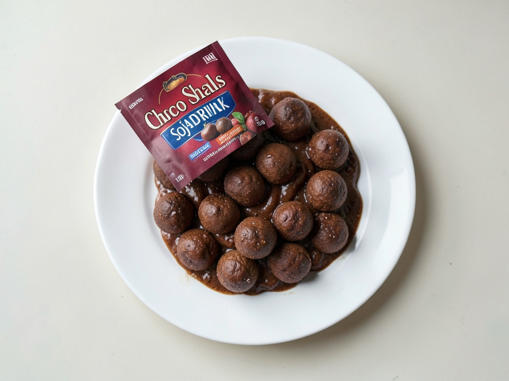Cascos de chocolate con bebida de soja