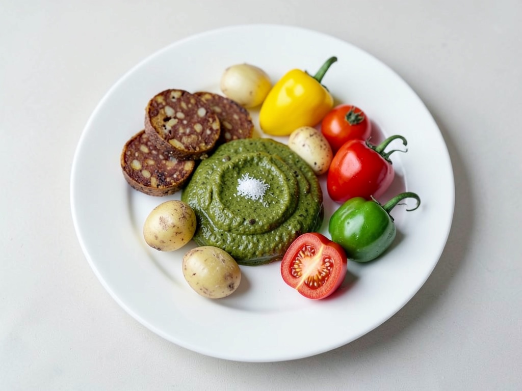 Padella di Chorizo con salsa Mojo Verde