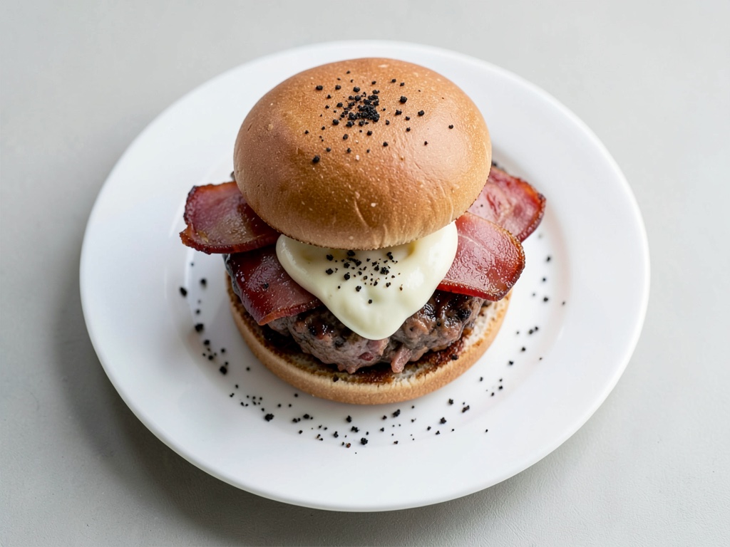 Bacon-Burger con Senf-Mayo