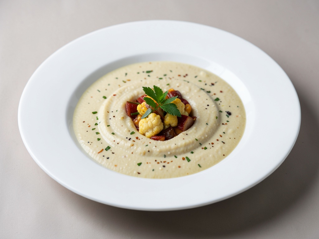 Sopa cremosa de coliflor