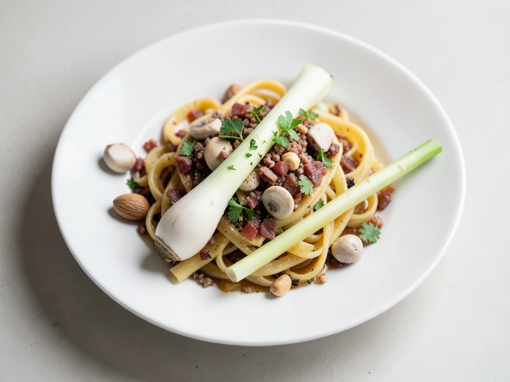 Cremige One-Pot-Pasta mit Pfifferlingen, Speck und Lauch