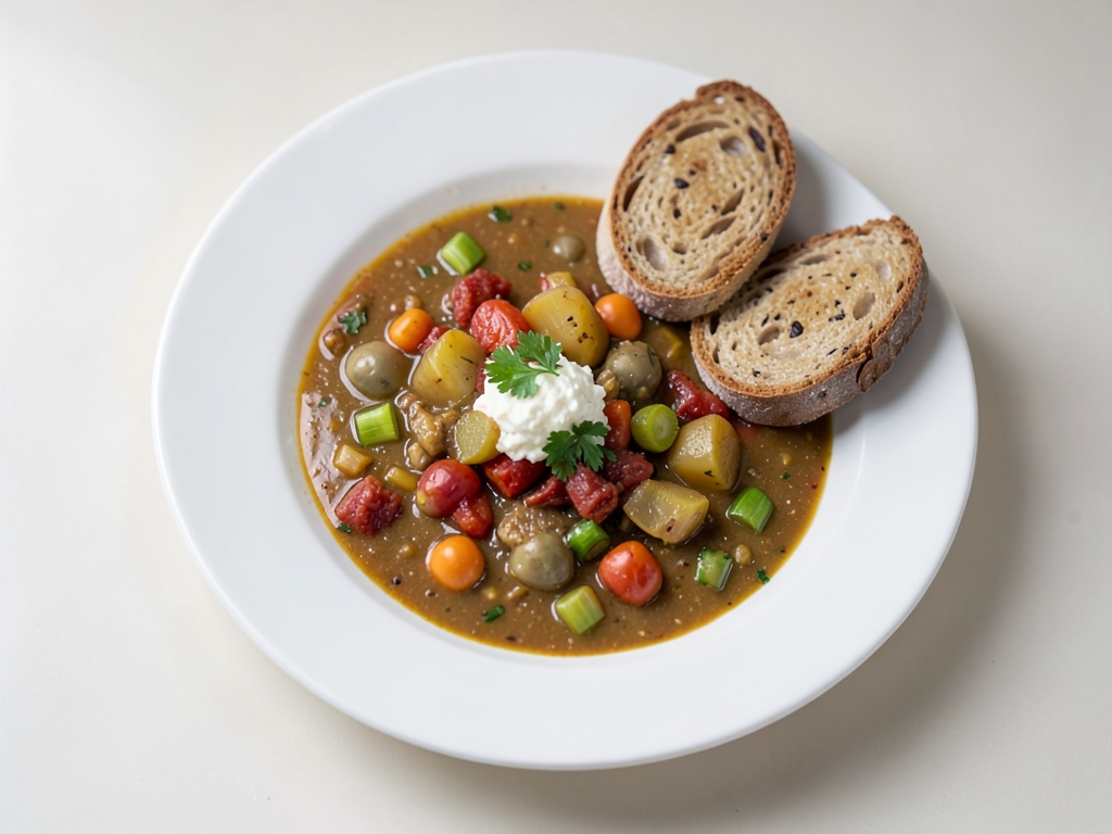 Sopa cremosa de nabo y patata con panecillos de espelta