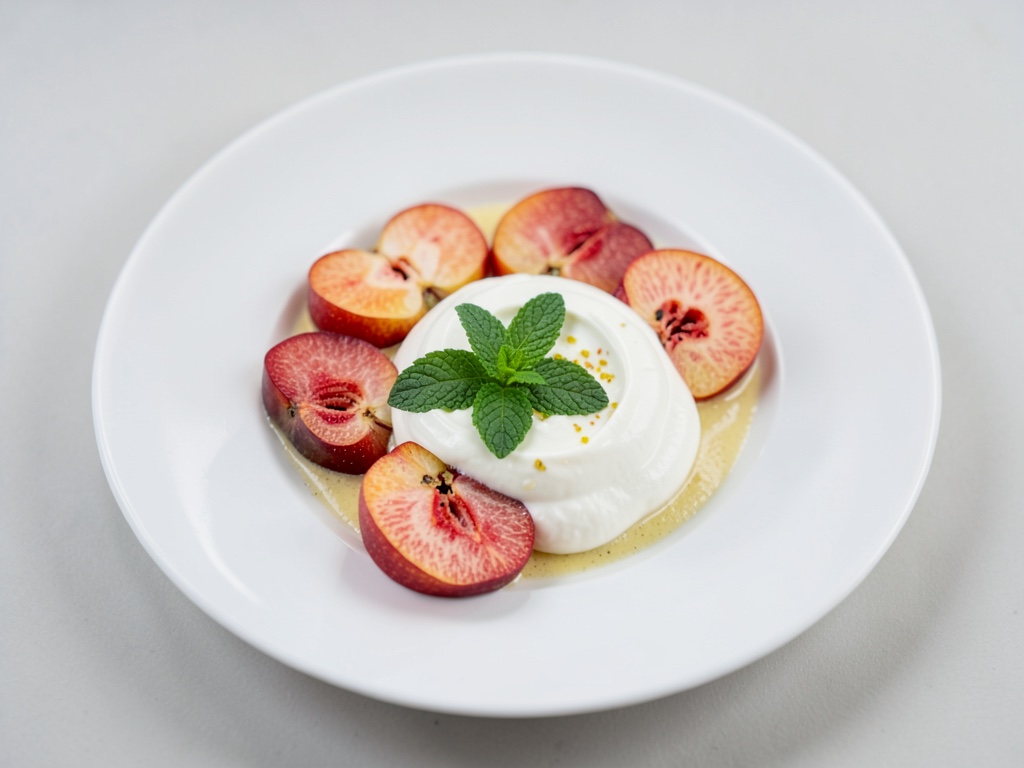 Lassi cremoso alla pesca con menta