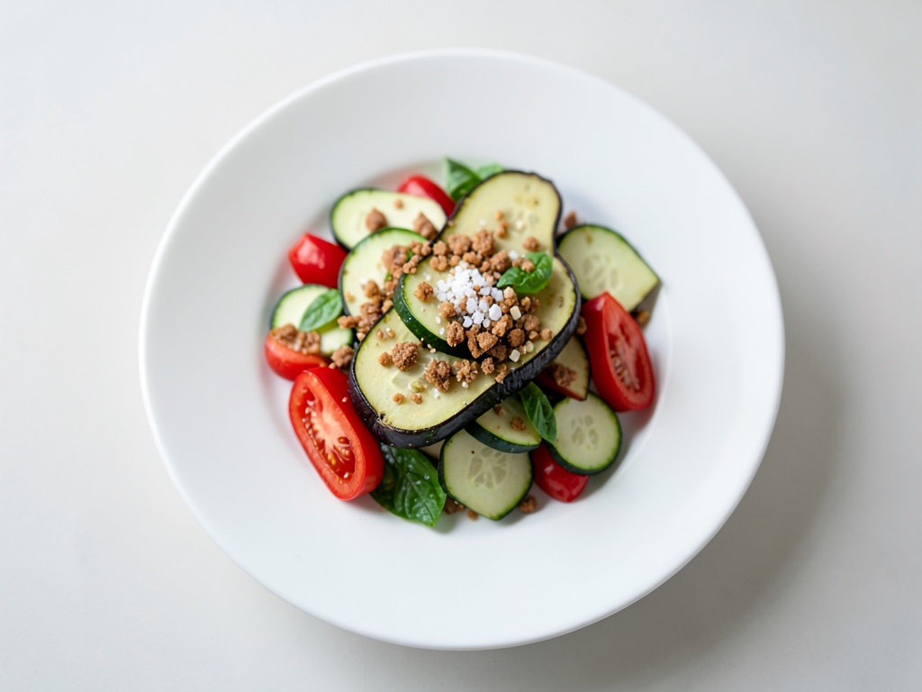 Insalata cremosa di verdure arrostite con briciole di pumpernickel