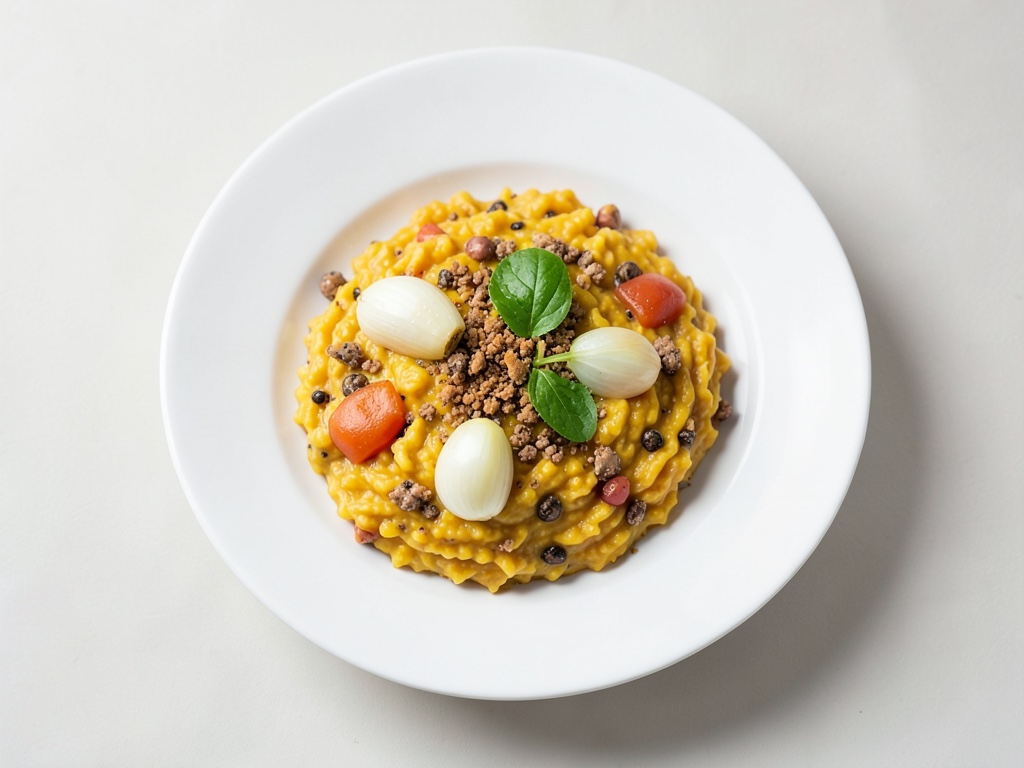 Risotto crémeux à la citrouille avec croquant de graines de citrouille