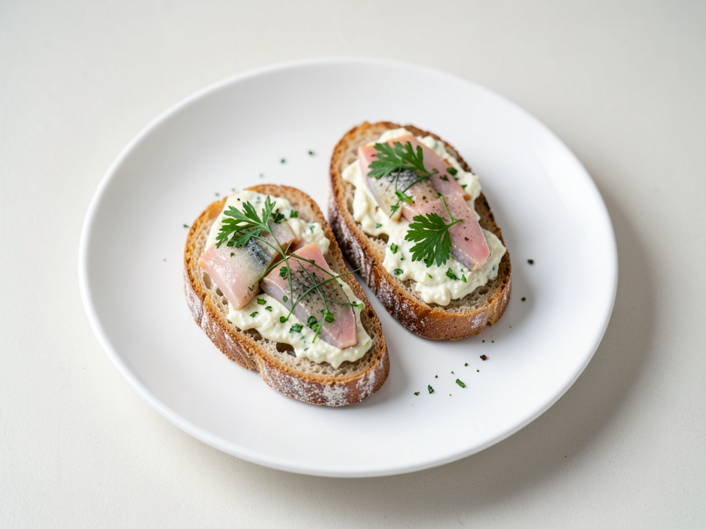 Crostini de trucha con tomate y cebollino