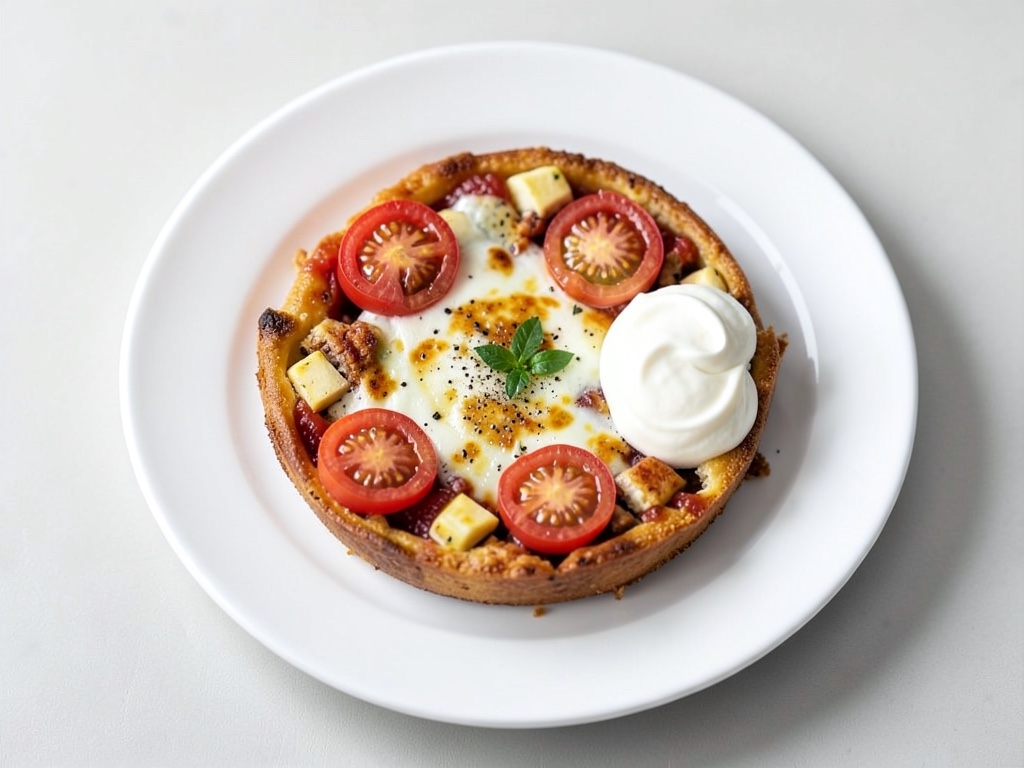 Quiche di patate al curry con pomodori