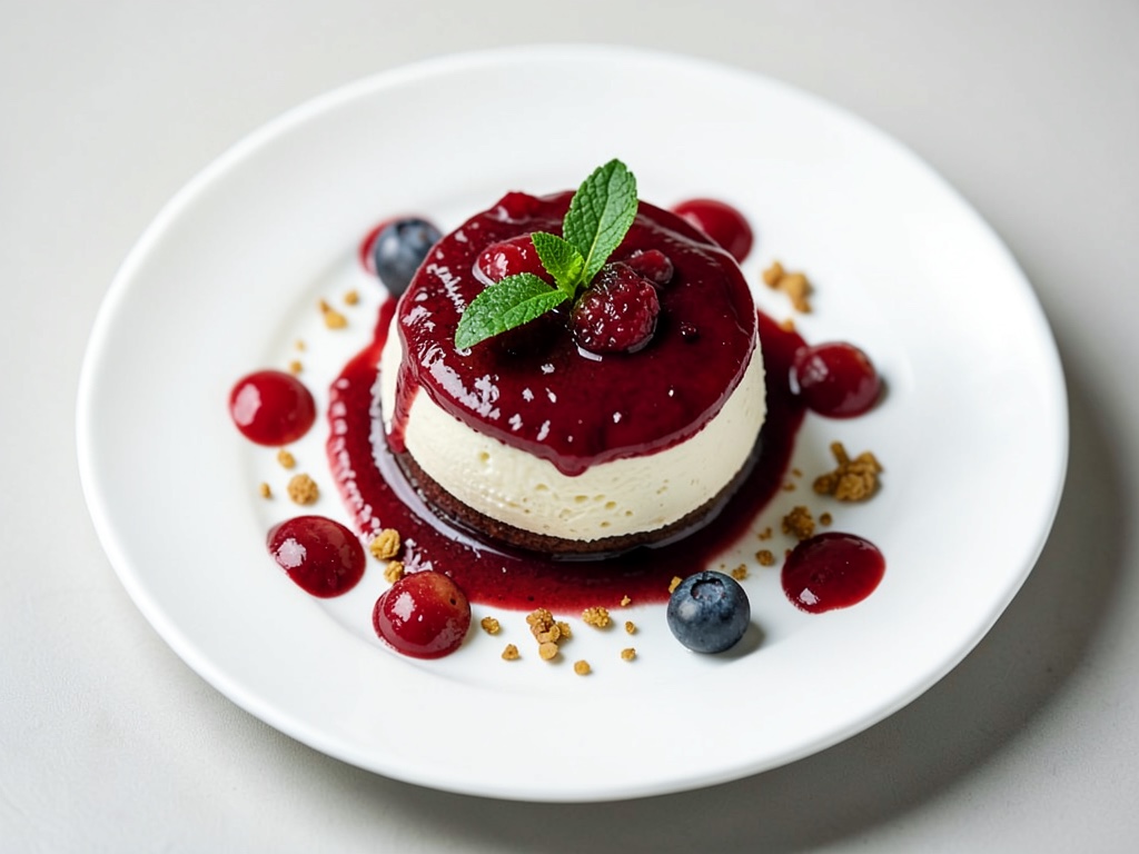 Dessert mit Rhabarber