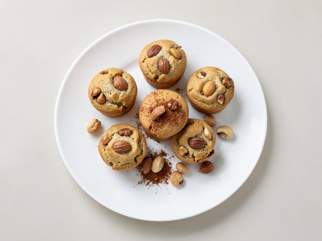 Muffins de pan de espelta con nueces