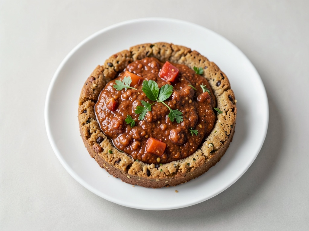 Pizza croccante al farro integrale con condimento alla bolognese