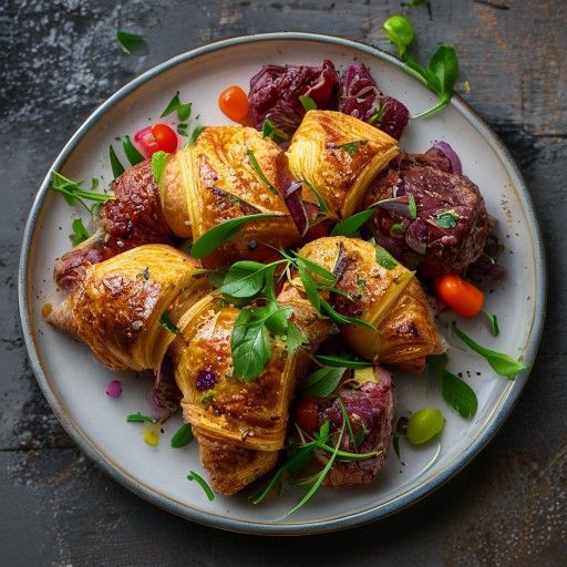 Croissant al kebab
