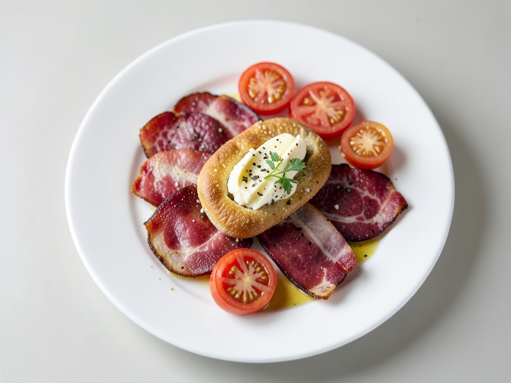 Huevos en bollo con bacon