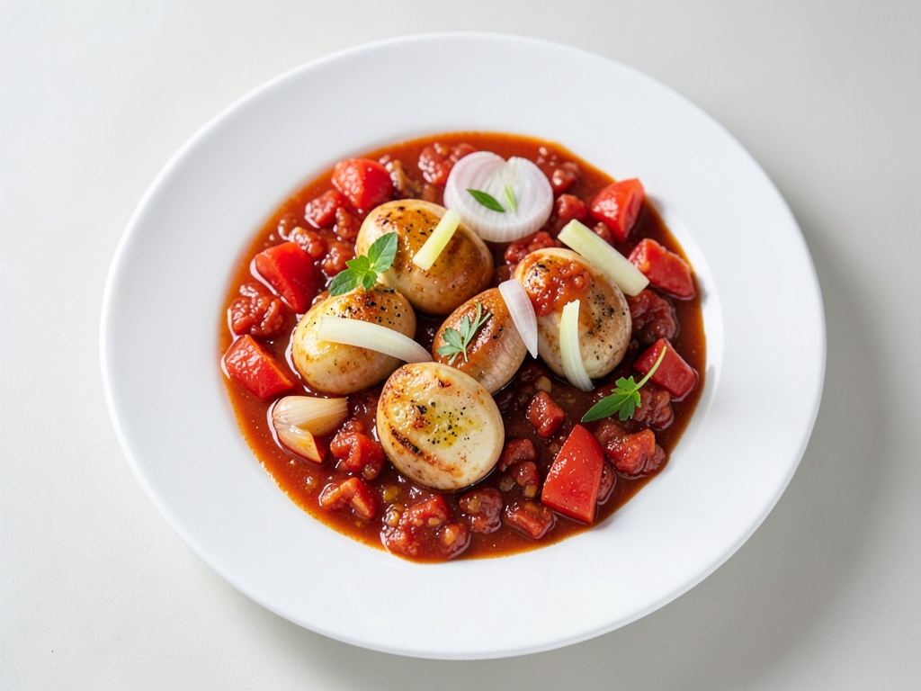 Huevos en salsa de tomate