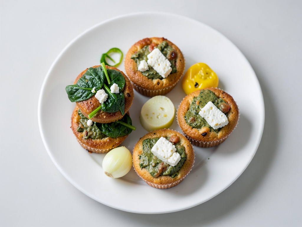 Eier-Muffins mit Feta und Spinat