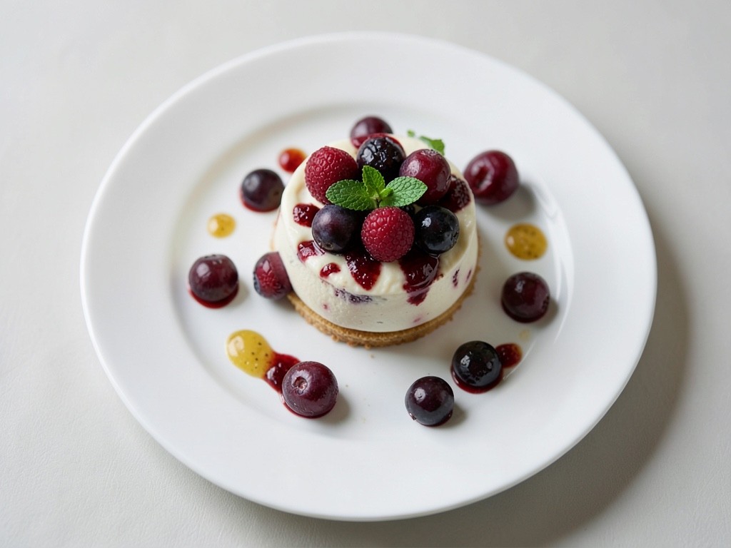 Mousse soffice all'uovo con pezzi di fragola fruttati
