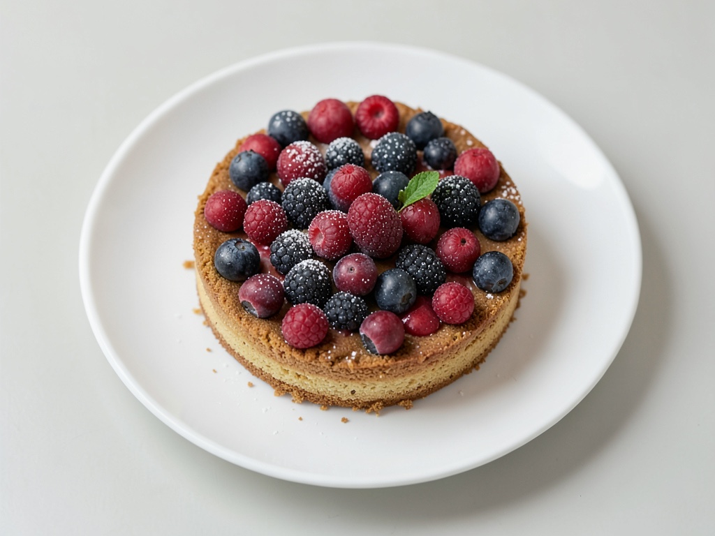 Torta al liquore di uova con fragole fresche