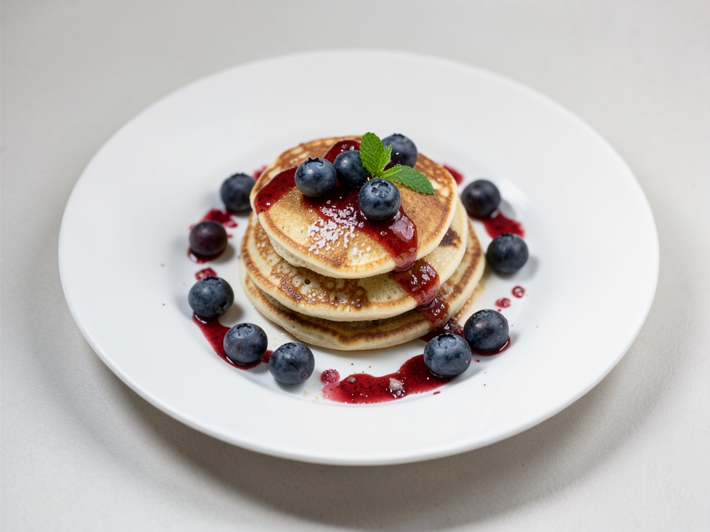 Einfache Pancakes mit Heidelbeeren