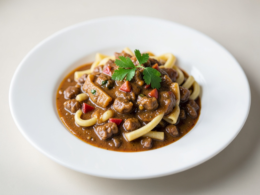 Gulasco classico con spätzle fatti in casa