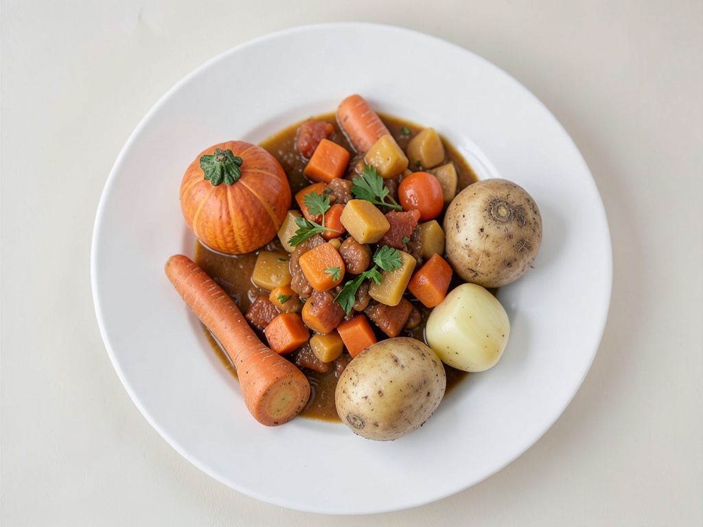 Estofado sabroso de calabaza y patata