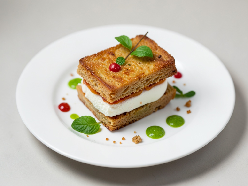Eis-Sandwich aus Brioche